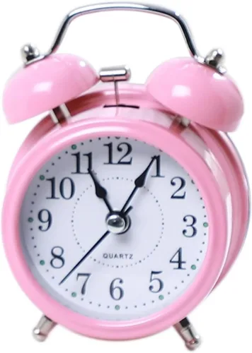 Miniatura 5 de Reloj despertador digital, reloj despertador retro ruidoso, doble campana, funciona con pilas, adorno para el hogar, aula, decoración de sala