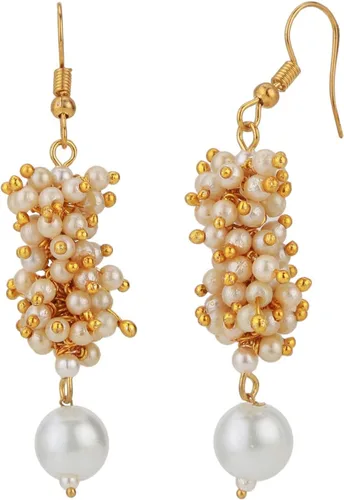 Miniatura 6 de Efulgenz Rakhi Gifts for Sister Indian Bollywood Faux Pearl Beads Bridal Choker Necklace Earrings Bracelet Bangles Ring Jewelry Set Raksha Bandhan