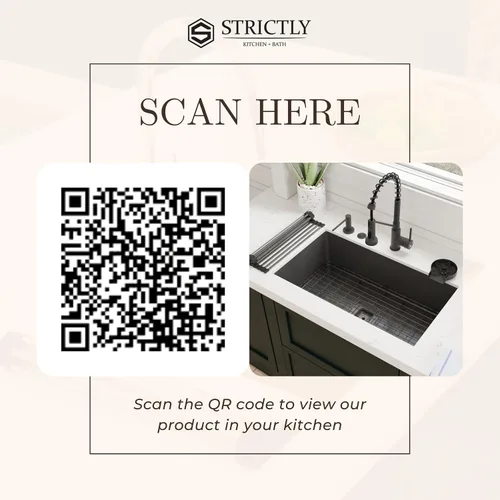 Miniatura 4 de Strictly Sinks Fregadero de Cocina de Montaje Inferior de Un Solo Tazón de 32 Pulgadas – Fregadero Negro Metálico Accesorio de Estante de Diseñador