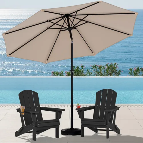 Miniatura 31 de SERWALL Silla Adirondack plegable ajustable, silla Adirondack reclinable con portavasos, Aruba