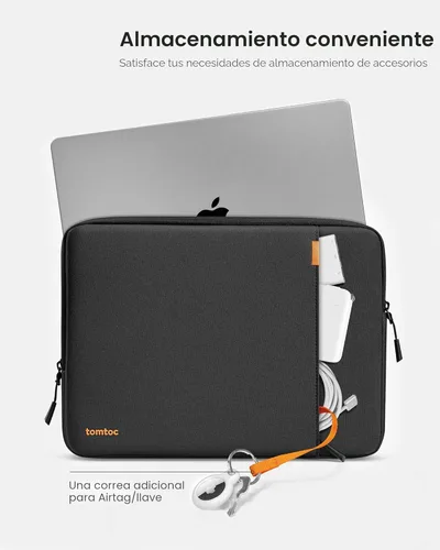 Miniatura 5 de Funda protectora Tomtoc 360° para MaaBook Air / MacBook Pro Retina de 13-13.3 pulgadas/iPad Pro de 12.9 pulgadas, Negro/Azul