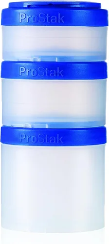Miniatura 11 de BlenderBottle ProStak frascos de almacenamiento Twist n' Lock de expansión 2 paquetes con bandeja para pastillas, todo negro