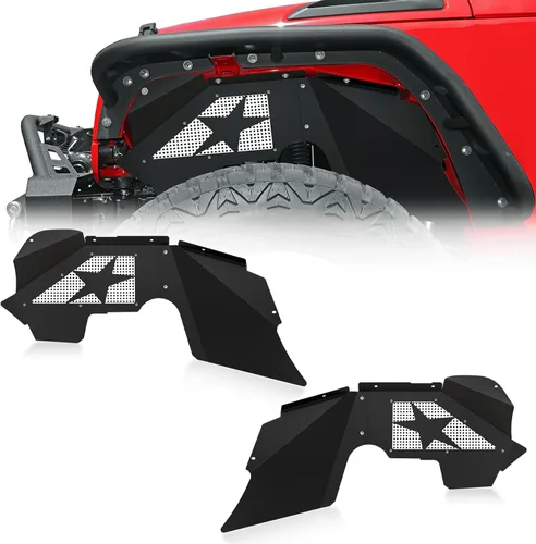 Miniatura 10 de YZONA Forros de guardabarros internos delanteros compatibles con Jeep Wrangler JK y JKU Unlimited Sport Sahara Rubicon 2007-2018, estilo de pernos