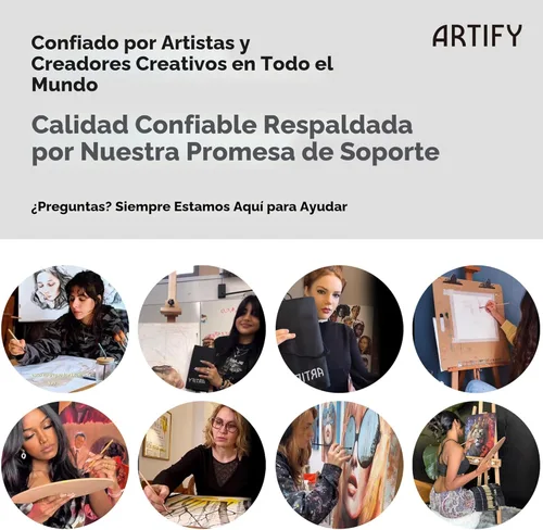 Miniatura 7 de ARTIFY - Juego de 25 pinceles de pintura profesional, serie experta, pinceles de nailon sintético para acrílico, óleo, acuarela, gouache, no se