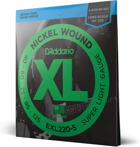 Miniatura 33 de D'Addario XL Nickel EXL170S - Cuerdas para bajo de 4 cuerdas con entonación perfecta, sensación uniforme, durabilidad potente, calibre 45-100