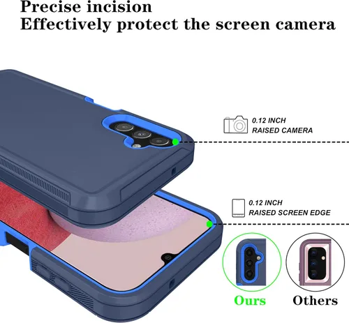 Miniatura 3 de ONOLA Funda compatible con Samsung Galaxy A14 5G con protector de pantalla HD, resistente a los golpes y a las caídas, funda de 3 capas para Samsung
