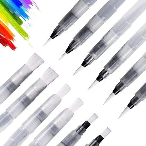 UPINS Juego de 12 bolígrafos de pincel de acuarela para marcadores de pintura de acuarela