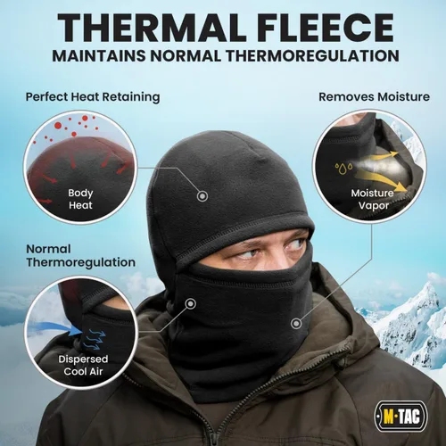Miniatura 2 de M-Tac Elite Winter Fleece Balaclava - Cold Weather Mask Thermal for Winter - Men Tactical