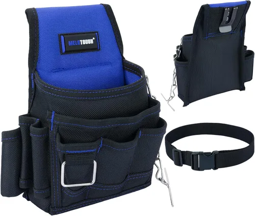 MELOTOUGH Bolsa de herramientas para electricista, bolsas para cinturón de herramientas, múltiples bolsillos, organizador de herramientas para