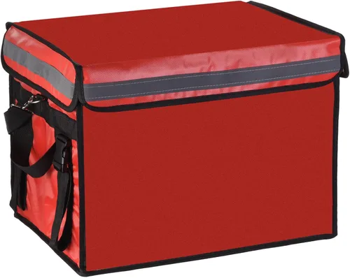 Miniatura 9 de PATIKIL Bolsa aislante para pizza L, 14.2 x 9.4 x 9.4 pulgadas, bolsa térmica para alimentos para pizza caliente/fría, color negro (22L)