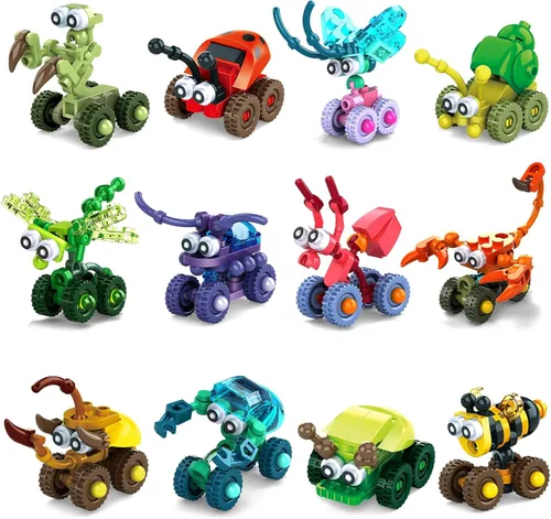 Miniatura 7 de DIYDEC Bloques de construcción de flores de Pascua con huevos de Pascua, juguetes de bloques de construcción para recuerdos de fiesta, juguetes