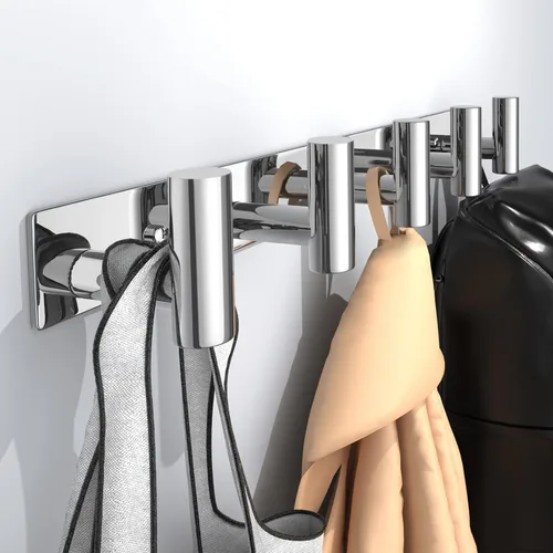 Miniatura 23 de Perchero de Pared Montado - 3 Ganchos, Ganchos de Pared de Acero Inoxidable Resistente para Toalla, Bolso de Abrigo, Perchero para Sombreros