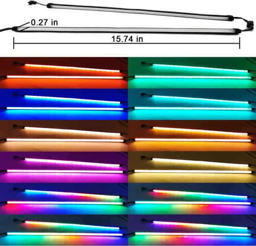 Miniatura 2 de Tira LED RGB direccionable para PC de Airgoo, tubo de goma de silicona difusa AG-NEON-LS1, para cabecera argb de 5V y 3 pines o controlador