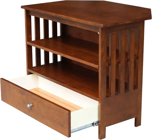 Miniatura 6 de Mueble esquinero Mission de madera maciza/soporte para TV, color espresso