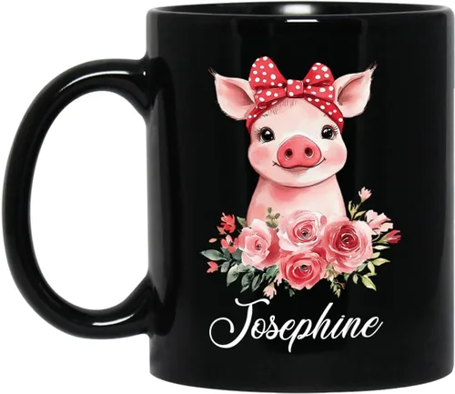 Miniatura 25 de Taza de café con nombre personalizado, regalo para amigo, compañero de trabajo, cumpleaños, taza de cerámica negra personalizada para amantes
