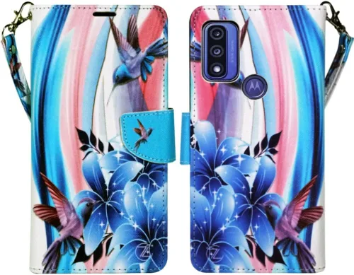 Zase Funda tipo cartera para Motorola Moto G Play (2023)/Moto G Pure/Moto G Power (2022) Funda de piel sintética con función atril, ranura para