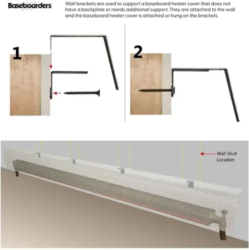 Miniatura 26 de Baseboarders Premium Tall Series - Cubierta para calentador de zócalo de acero galvanizado de 2 pies (24 pulgadas), resistente a la corrosión