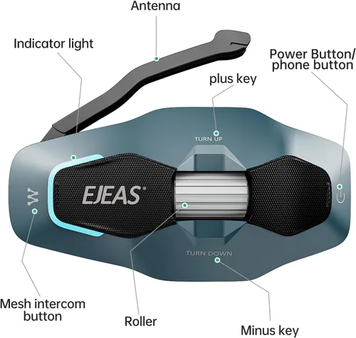 Miniatura 9 de SolaMr X10 Auriculares Bluetooth para Casco de Motocicleta Altavoces Audífonos, Intercomunicador para Casco de Esquí Sistema de Comunicación