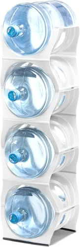 Miniatura 15 de Bariboo Estante apilable para almacenamiento de botellas de agua, organizador de 5 galones, soporte para jarra de cocina, gabinete y organización
