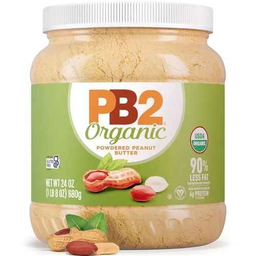 PB2 Mantequilla de maní en polvo orgánica | Certificado orgánico USDA, proyecto verificado sin OMG, mantequilla de maní en polvo sin gluten |