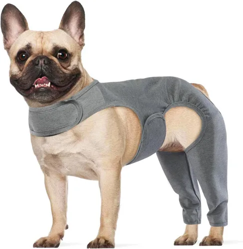 Miniatura 17 de ROZKITCH Manga para Pata Trasera de Perro para Pata Derecha e Izquierda, Protector de Codo Ajustable para Mascotas que Previene Lamer Heridas, Manga