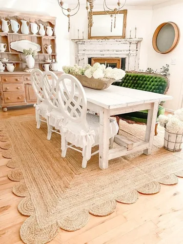 Miniatura 9 de Alfombra festoneada de yute natural (2 x 3 pies, natural)