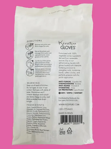 Miniatura 7 de Bodipure Máscara de mano hidratante todo en 1, máscara de mano de queratina y vitamina E para manos secas y agrietadas, fórmula de guantes
