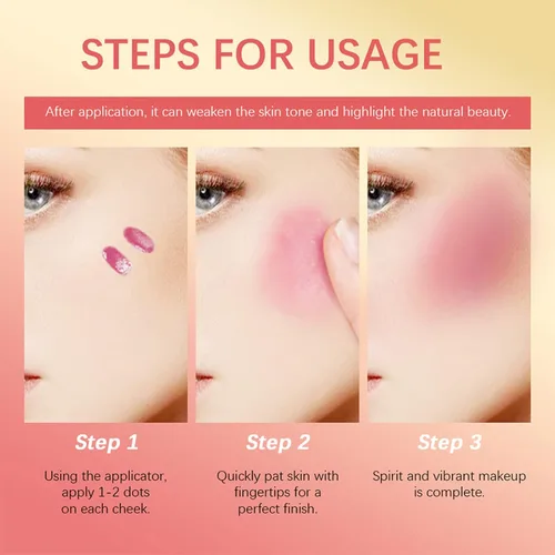 Miniatura 7 de Rubor líquido, acabado de terciopelo mate natural, rubor facial líquido crema suave para mejillas, maquillaje para tinte de piel, ligero y mezclable