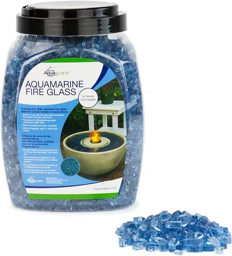 Aquascape Cristal de fuego aguamarina para usar con fuentes de fuego y agua, lugares de fuego, hogueras y más, 1/4 de pulgada, 10 libras | 78264