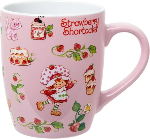 Miniatura 18 de Silver Buffalo Strawberry Shortcake Bake the World a Better Place - Taza ancha de cerámica con leche, 17 onzas