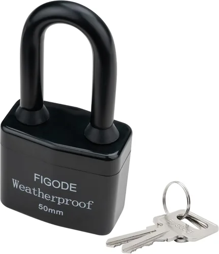 Miniatura 3 de FIGODE® Candado impermeable para exteriores, cerradura grande de servicio pesado resistente con cubierta de acero laminado con llave, 2.2 pulgadas