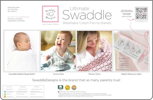 Miniatura 6 de SwaddleDesigns Manta de recepción grande, manta para bebés, niños y niñas, franela de algodón más suave de Estados Unidos, el mejor regalo de ducha