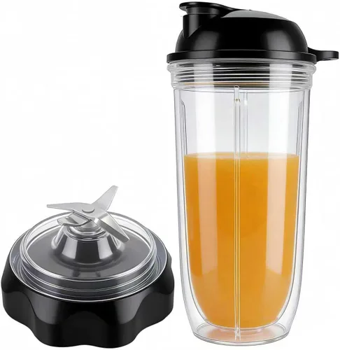 Miniatura 11 de Cuchilla de fresado plana de repuesto con taza de 18 oz y tapa para NutriBullet Blender Combo (NBF10500/NBF70500/ZNBF30400Z/ZNBF30500Z/NBF50400)