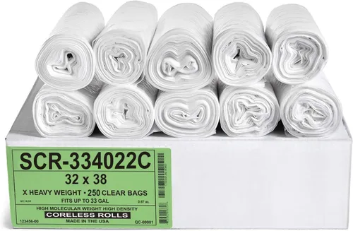 Miniatura 36 de Aluf Plastics - Bolsas de basura de 7-10 galones (paquete comercial de 1000 unidades) - Serie de reducción de fuente, valor de alta densidad