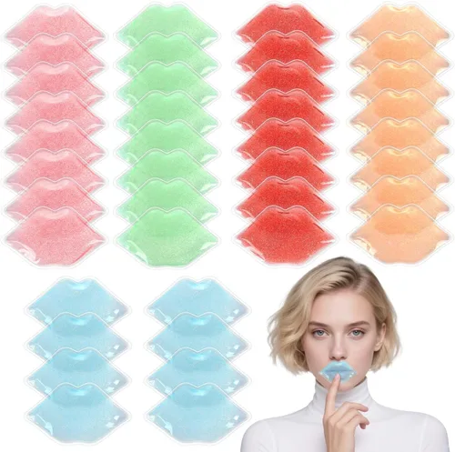 Paquete de hielo para cuidado posterior de tatuajes de labios, 40 almohadillas refrescantes para aliviar el dolor, reducir el enrojecimiento y la