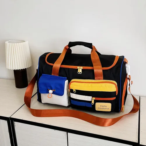 Miniatura 118 de Pequeña bolsa de gimnasio para mujer, bolsa de viaje con compartimento para zapatos