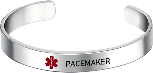 Miniatura 28 de LoEnMe Jewelry Pulseras de alerta médica personalizadas para hombres y mujeres, personalizable, grabado gratuito, acero inoxidable, pulsera