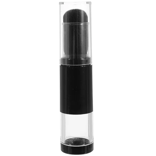 VOSAREA Cepillo de polvo suelto recargable con dispensador de botellas tipo presión, cepillo de maquillaje portátil para viajes y aplicación de