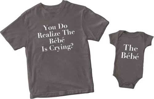 Miniatura 2 de You Do Realize The Bebe is Crying The Bebe - Camisetas familiares a juego con parodia de programa de televisión
