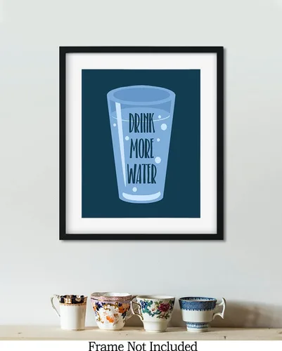 Miniatura 7 de Govivo Decoración de pared de cocina, arte de pared motivacional de agua, afirmaciones positivas, decoración de oficina, citas positivas, regalos