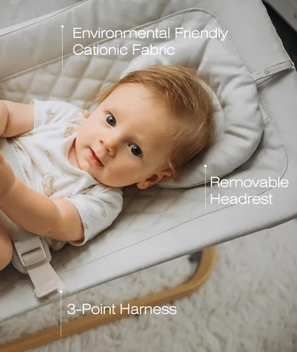 Miniatura 5 de Fodoss Moisés para bebés, asiento de gorila portátil para bebés, diseño ergonómico, moisés para bebés, color beige