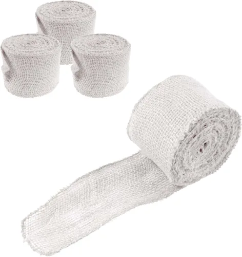 Miniatura 26 de JubileeYarn - Cinta de yute de arpillera para manualidades, 3 pulgadas x 10 yardas, color negro, 1 rollo
