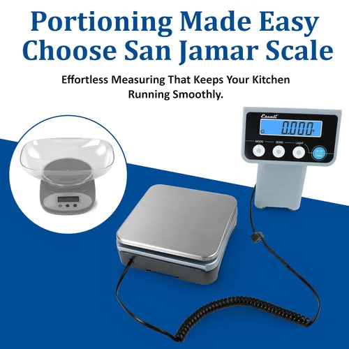 Miniatura 7 de San Jamar SCDGPCM13 - Báscula digital para alimentos con control de porciones pequeñas, capacidad de 13 lb