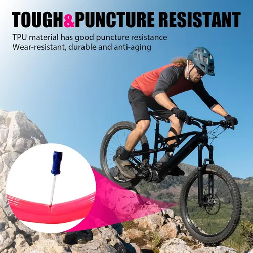 Miniatura 5 de RideNow - Paquete de 2 tubos interiores para bicicleta MTB de 24/ 26/27.5/29 pulgadas para 1.3-2.0/1.9-2.5, con válvula Presta de metal/TPU
