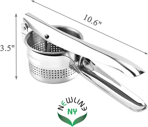 Miniatura 4 de Prensador de patatas de acero inoxidable para triturador, herramienta de grado comercial para presionar frutas o alimentos