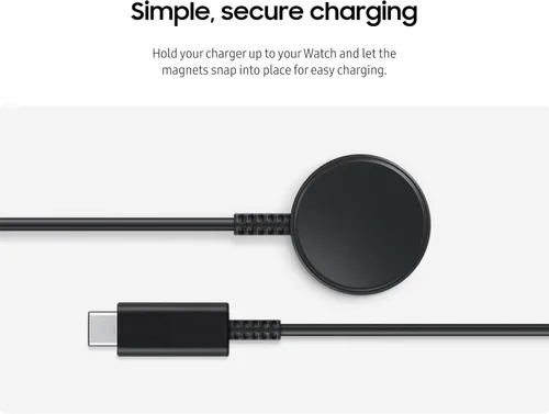 Miniatura 3 de SAMSUNG Cargador de reloj Galaxy, carga rápida y magnética para Galaxy Watch 5, 6, 7, FE, Ultra Series y posterior, EP-OL300BBEGUJ, negro, 2024