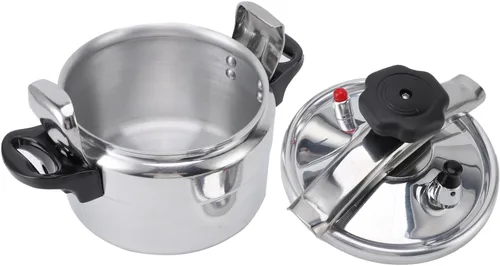 Miniatura 6 de Olla a presión de acero inoxidable, olla de presión inferior compuesta universal con válvulas de seguridad para cocinas de gas, placas de cocina