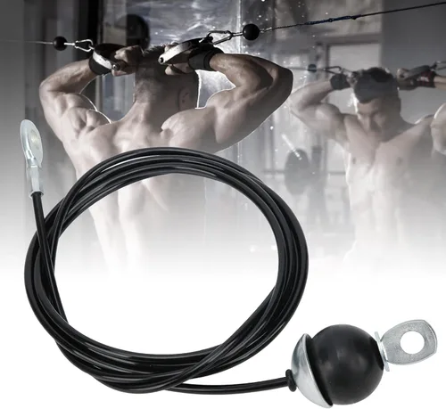 Miniatura 5 de Fitness Gym Replacement Cable, Fitness Pulley Thick 5mm, Heavy Duty Steel Wire Rope for Home Gym Cable Pulley Machine Accessories