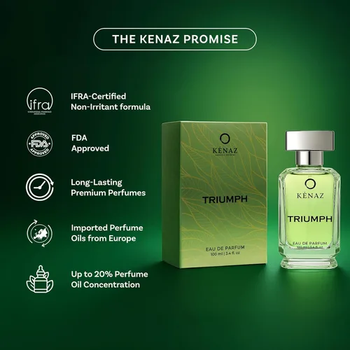 Miniatura 7 de KENAZ AROMATIC ARTISTRY TRIUMPH Fragancia Hombre Perfume para Hombre Nota superior de cedro Paquete de 3.4 fl oz 3.4 onzas Fragancia