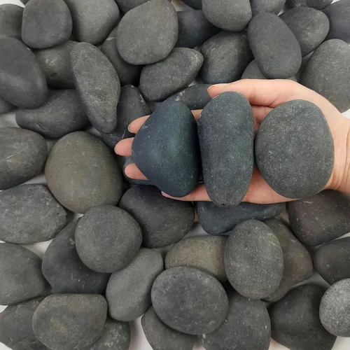 FANTIAN Piedras negras de 5 libras para macetas, rocas de río negras decorativas naturales de 2 a 3 pulgadas para paisajismo al aire libre, acuario,
